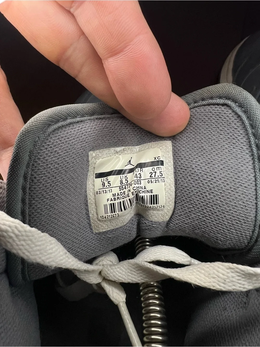 Air Jordan 1’s Mid-Top Men's Sneakers in Grey